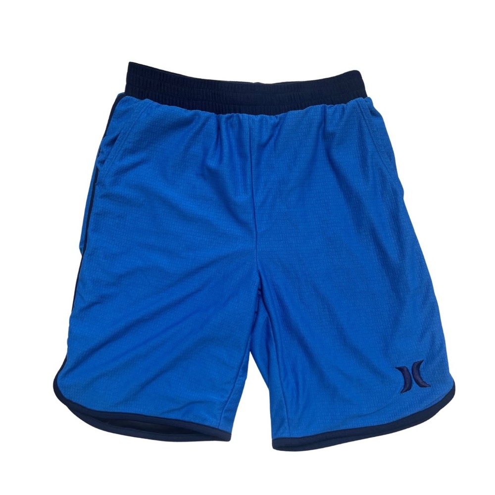 Boy's Royal Blue and Navy  Hurley Basketball Shorts with Nike Dry Fit Size M